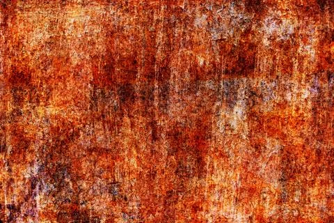 Grunge metal coroded texture. Old rusty metal plate heavily aged corrosion st Stock Illustration