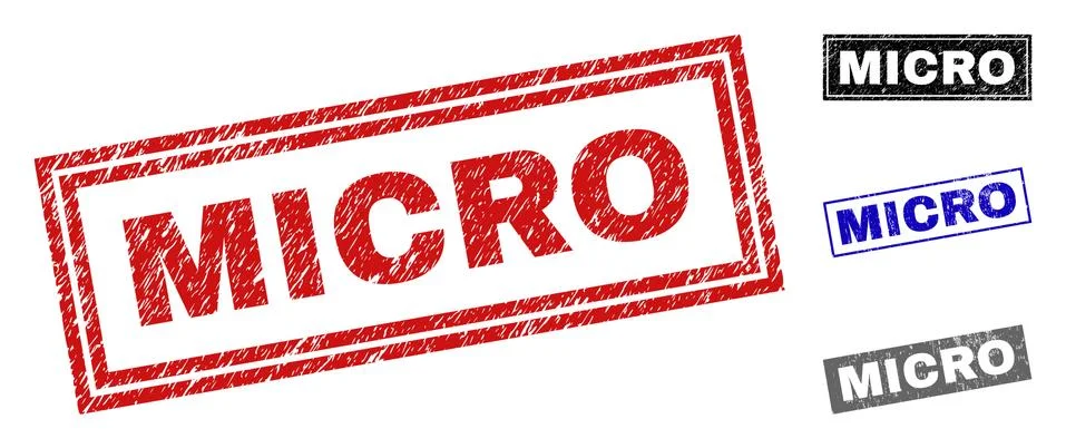 Grunge MICRO Scratched Rectangle Watermarks Stock Illustration