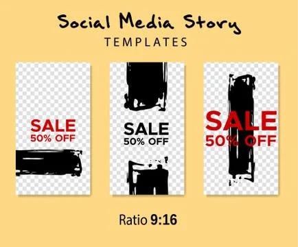 Grunge minimal shape template set. Design elements. Stock Illustration