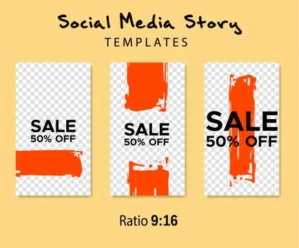 Grunge minimal shape template set. Design elements. Stock Illustration