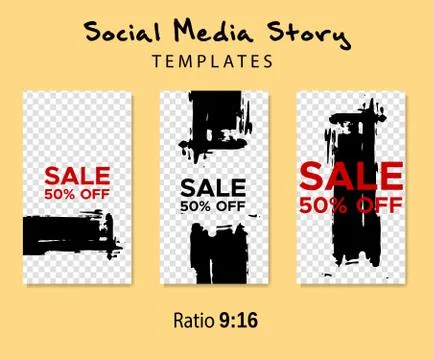 Grunge minimal shape template set. Design elements. Illustrazione stock
