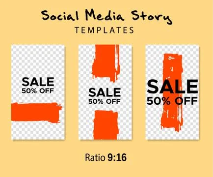 Grunge minimal shape template set. Design elements. Illustrazione stock