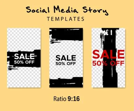 Grunge minimal shape template set. Design elements. Stockillustratie