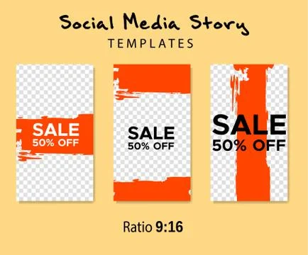 Grunge minimal shape template set. Design elements. Illustrazione stock