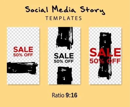 Grunge minimal shape template set. Design elements. Stock Illustration