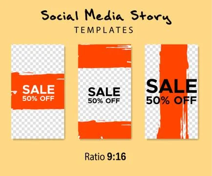 Grunge minimal shape template set. Design elements. Illustrazione stock