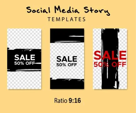 Grunge minimal shape template set. Design elements. Stock Illustration
