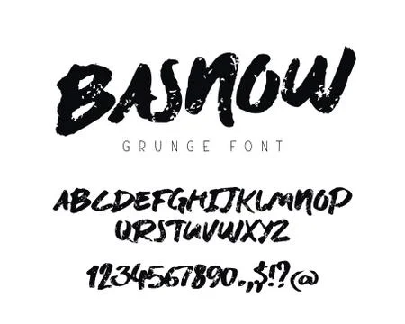 Grunge modern vector font Stock Illustration