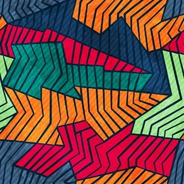 Grunge mosaic seamless pattern Stock Illustration