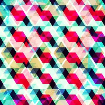 Grunge mosaic seamless texture Stock Illustration