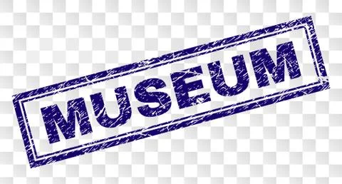 Grunge MUSEUM Rectangle Stamp Stock Illustration