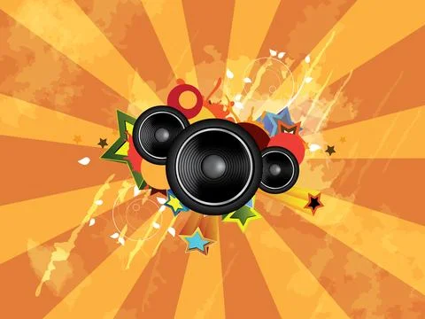 Grunge music background. Abstract vector illustration 스톡 일러스트