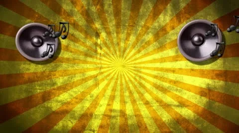 Grunge Music Themed Loop Video stock 10738001