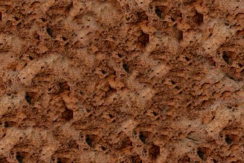 Grunge natural background, texture earth weathered limestone with craters Stock Photos