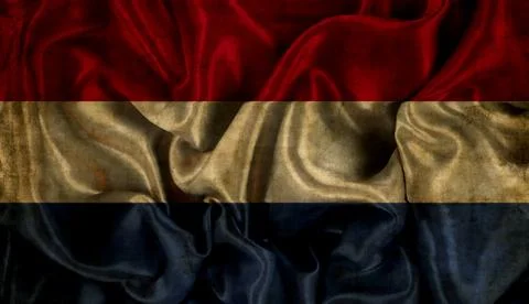 Grunge Netherlands flag background Stock Illustration