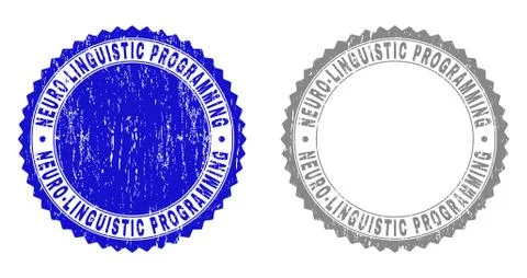Grunge NEURO-LINGUISTIC PROGRAMMING Scratched Watermarks Stock Illustration