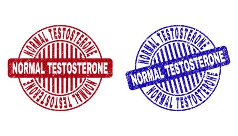 Grunge NORMAL TESTOSTERONE Textured Round Stamp Seals Stock Illustration