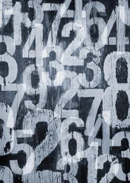 Grunge numbers Stock Photos