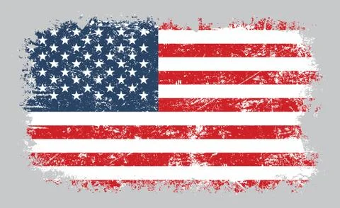 Grunge old American flag vector illustration 스톡 일러스트