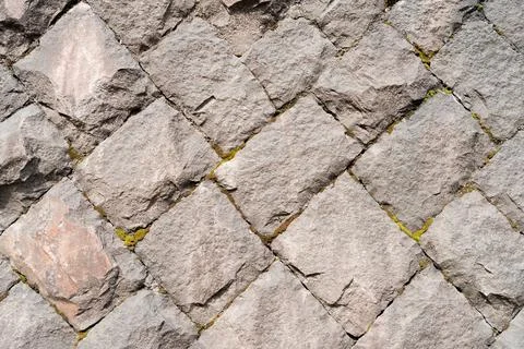 Grunge old gray brick pattern wall textured background. Foto stock