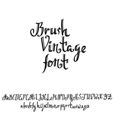 Grunge old pen gothic font. Blackletter script. Vector illustration. Stock Illustration
