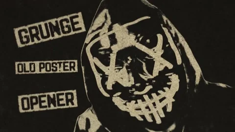 Grunge Old Poster Opener Stock After Effects