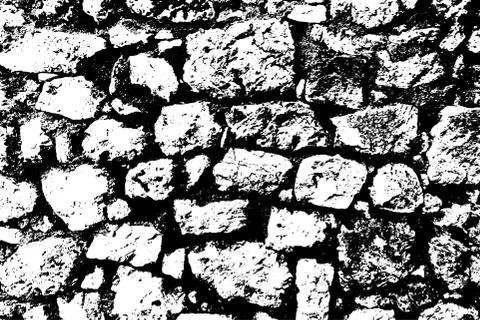 Grunge old stone wall texture. Antique bricks background. Vector illustration. Stock Illustration