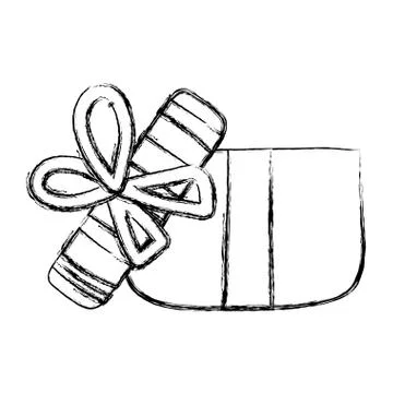 Grunge open present gift box style Stock Illustration