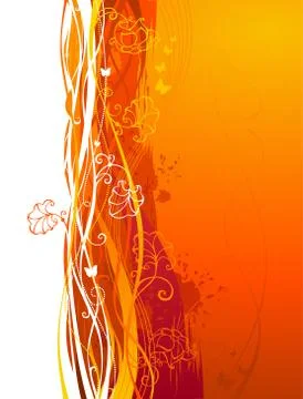 Grunge orange background. Stock Illustration