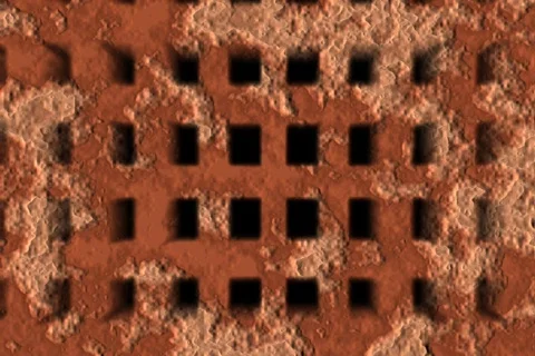Grunge orange brick - digital animation Stock Footage