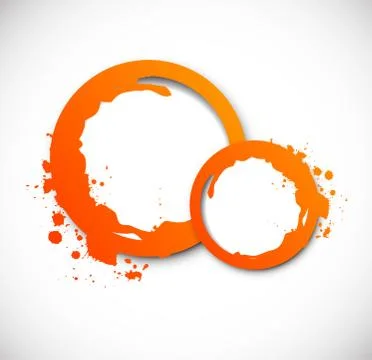 Grunge orange circles Stock Illustration