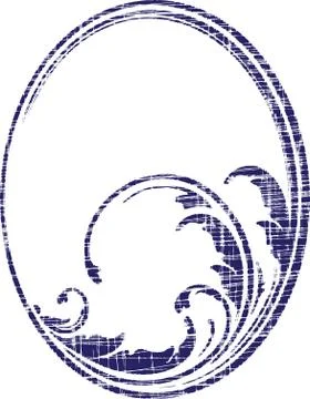 Grunge oval frames Stock-Illustration
