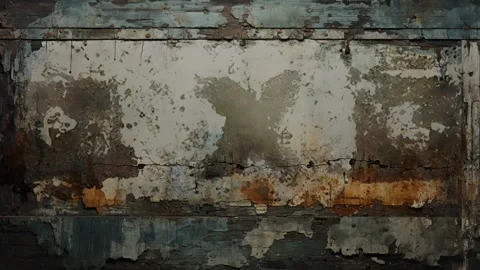 Grunge Overlay Textured Background. Cracks and Fading Paint on a Grunge Wall Video stock 254010443