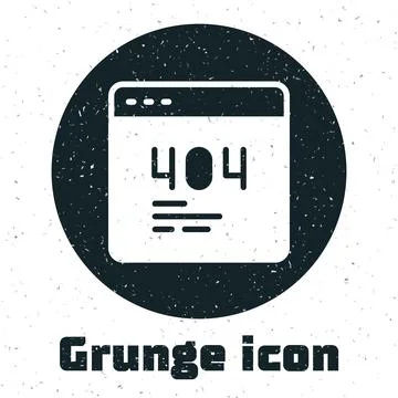Grunge Page with a 404 error icon isolated on white background. Template reports イラスト素材