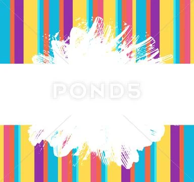 Grunge paint splash and strokes rainbow color banner Stock Illustration