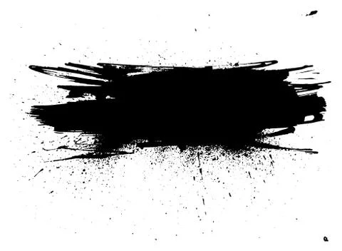Grunge Paint stripe . Vector brush Stroke . Distressed banner . Black isolated Illustrazione stock