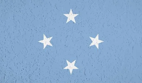 Grunge painted Micronesia vector flag Stock-Illustration