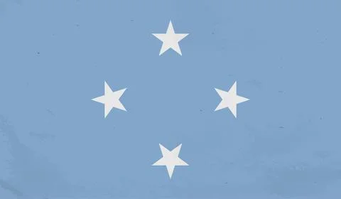 Grunge painted Micronesia vector flag Illustrazione stock