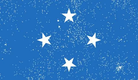 Grunge painted Micronesia vector flag Stock Illustration