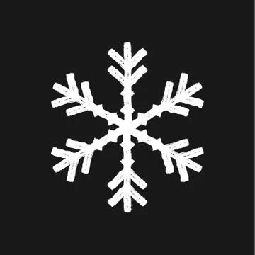 Grunge Painted Snowflake Stock Illustration