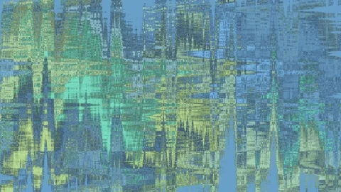 Grunge painted structure with shades of light blue, turquoise, yellow Stock Footage 107965662