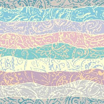 Grunge paisley pattern in collage patchwork style. 스톡 일러스트