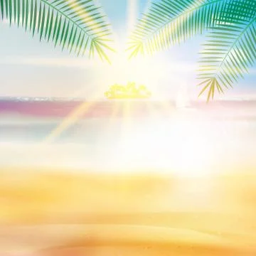 Grunge palm background. Stock Illustration