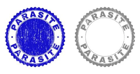 Grunge PARASITE Textured Stamp Seals Illustration