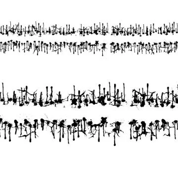 Grunge path set Stock Illustration