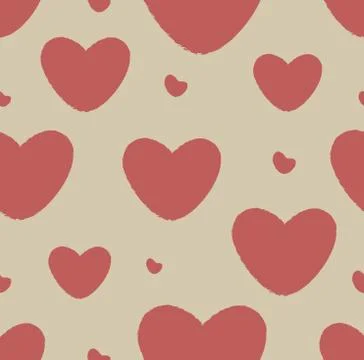 Grunge Pattern With Hearts Stock Illustration
