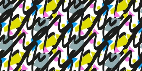 Grunge pattern, print for clothing and textiles Stock Illustration