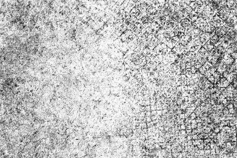 Grunge pattern of scratches, chips, scuffs. Strokes, dry brush on paper. Blac Stock Illustration