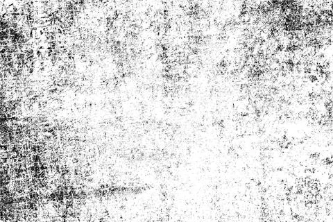 Grunge pattern of scratches, chips, scuffs. Strokes, dry brush on paper. Blac 스톡 일러스트