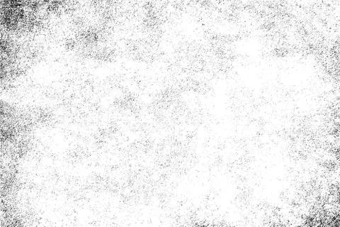 Grunge pattern of scratches, chips, scuffs. Strokes, dry brush on paper. Blac Stock Illustration